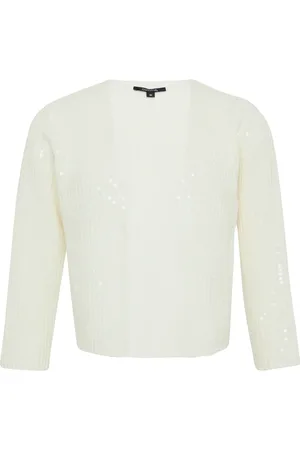 Comma, Dames, Truien, Wit, Maat: XL Katoen