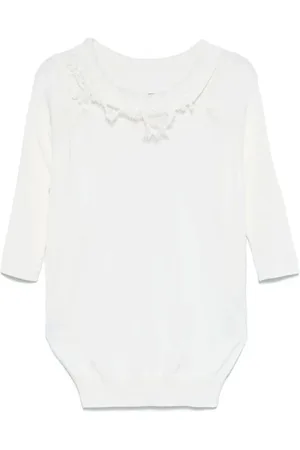 ERMANNO SCERVINO Dames, Truien, Wit, Maat: L Viscose