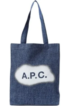 A.P.C. Heren, Tassen, Blauw, Maat: ONE Size Katoen