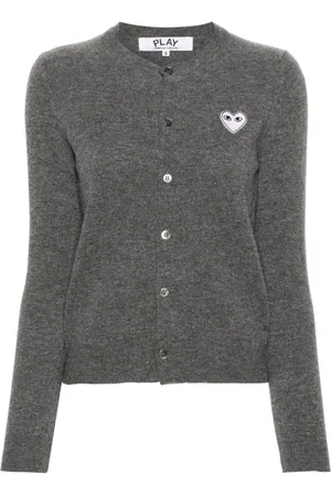 Comme des Garçons Dames, Truien, Grijs, Maat: S Wol