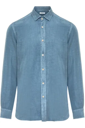 Boglioli Heren, Overhemden, Blauw, Maat: M