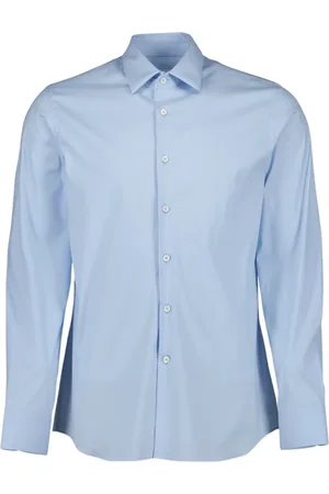 Prada Heren, Overhemden, Blauw, Maat: XL Katoen