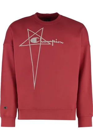 Rick Owens Heren, Sweatshirts & Hoodies, Rood, Maat: 2XL Katoen