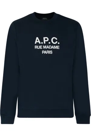 A.P.C. Heren, Sweatshirts & Hoodies, Blauw, Maat: M Katoen