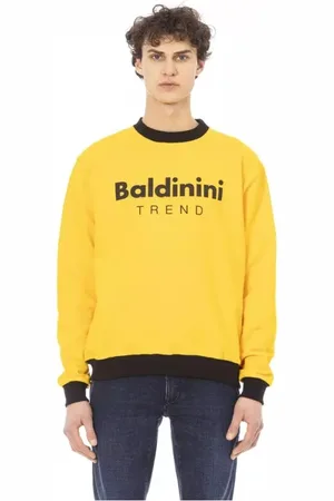 BALDININI Heren, Sweatshirts & Hoodies, Geel, Maat: S Katoen