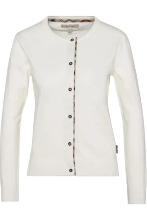 Barbour Dames, Truien, Wit, Maat: M Katoen