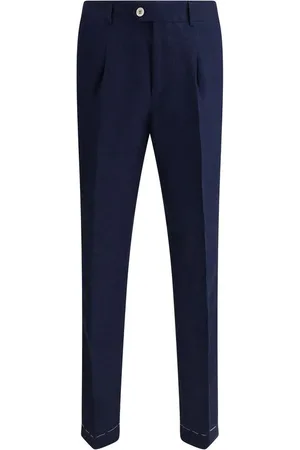 Brunello Cucinelli Heren, Broeken, Blauw, Maat: XL Katoen