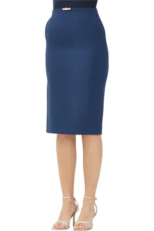 Elisabetta Franchi Dames, Rokken, Blauw, Maat: L Poliester