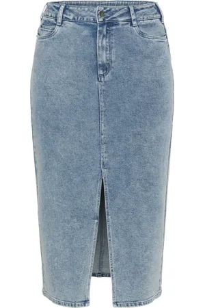 Kaffe Dames, Rokken, Blauw, Maat: 5XL Denim