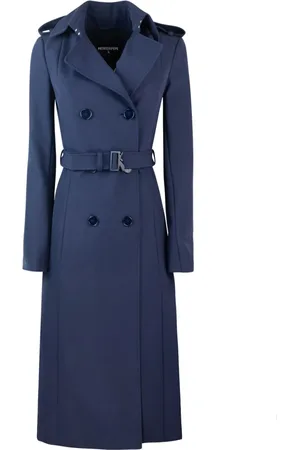 Patrizia Pepe Dames, Mantels, Blauw, Maat: L Nylon