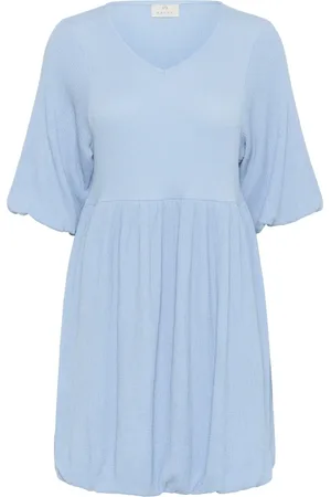 Kaffe Dames, Jurken, Blauw, Maat: S Poliester