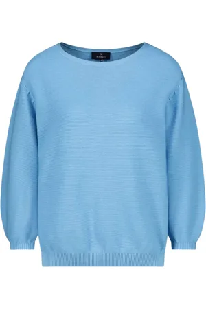 monari Dames, Truien, Blauw, Maat: 3XL Katoen