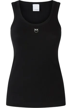 Pinko Dames, Tops, Zwart, Maat: S Katoen