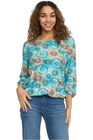 2-Biz Dames, Blouses & Shirts, Veelkleurig, Maat: M Viscose