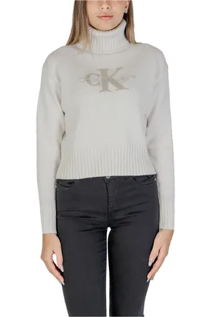 Calvin Klein Dames, Truien, Wit, Maat: M Katoen