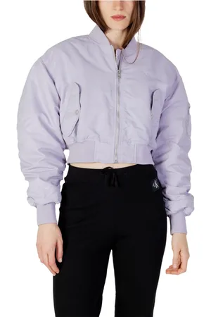 Calvin Klein Dames, Jassen, Paars, Maat: XS Polyamide