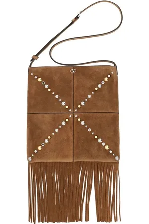 VALENTINO GARAVANI Heren, Tassen, Bruin, Maat: ONE Size Suède