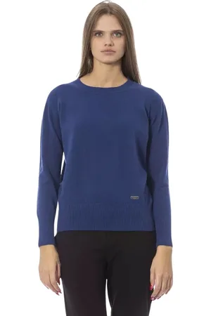 BALDININI Dames, Truien, Blauw, Maat: M Wol