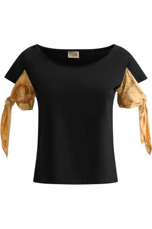 ALVIERO MARTINI 1A CLASSE Dames, Tops, Zwart, Maat: 2XS Katoen