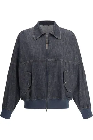 Brunello Cucinelli Dames, Jassen, Blauw, Maat: L Denim