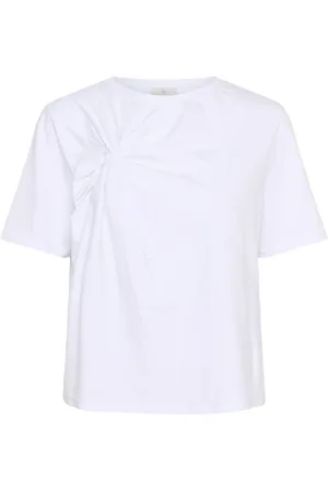 Kaffe Dames, Tops, Wit, Maat: 2XL Katoen