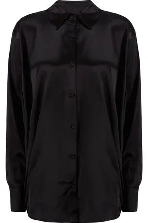 ANIYE BY Dames, Blouses & Shirts, Zwart, Maat: 2XS Satijn