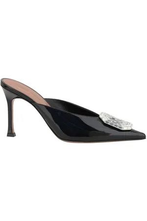 Amina Muaddi Dames, Schoenen, Zwart, Maat: 36 1/2 EU Leer