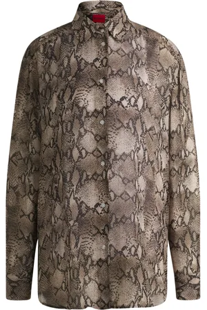 HUGO BOSS Dames, Blouses & Shirts, Veelkleurig, Maat: S