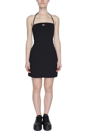 Tommy Hilfiger Dames, Jurken, Zwart, Maat: L Poliester