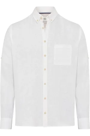 Brax Heren, Overhemden, Wit, Maat: M Denim