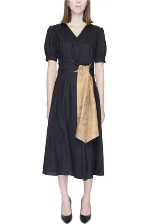 ALVIERO MARTINI 1A CLASSE Dames, Jurken, Zwart, Maat: L Katoen