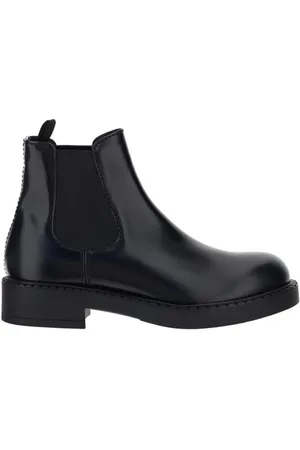 Prada Heren, Schoenen, Zwart, Maat: 38 1/2 EU Leer
