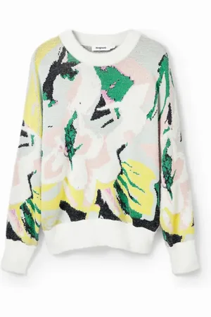 Desigual Dames, Truien, Wit, Maat: L