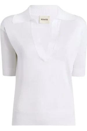 Khaite Dames, Blouses & Shirts, Wit, Maat: S Viscose