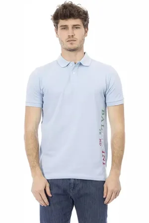 BALDININI Heren, Tops, Blauw, Maat: 4XL Katoen