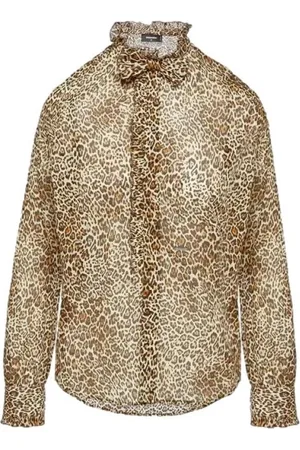 Dsquared2 Dames, Blouses & Shirts, Bruin, Maat: M Katoen