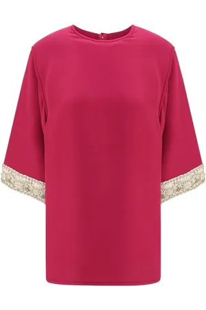 VALENTINO Dames, Blouses & Shirts, Roze, Maat: L Zijde