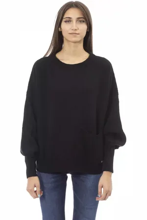 BALDININI Dames, Truien, Zwart, Maat: L Wol