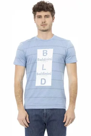 BALDININI Heren, Tops, Blauw, Maat: XS Katoen