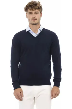 ALPHA STUDIO Heren, Truien, Blauw, Maat: 2XL Wol