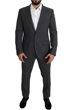 Dolce & Gabbana Heren, Pakken, Grijs, Maat: XL Wol