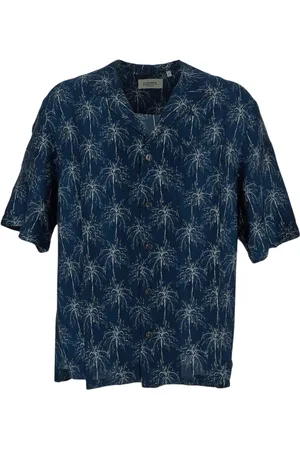 LANEUS Heren, Overhemden, Blauw, Maat: S Viscose