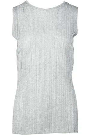 ALPHA STUDIO Dames, Tops, Grijs, Maat: S Viscose