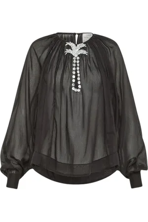 FORTE FORTE Dames, Blouses & Shirts, Zwart, Maat: XS Katoen