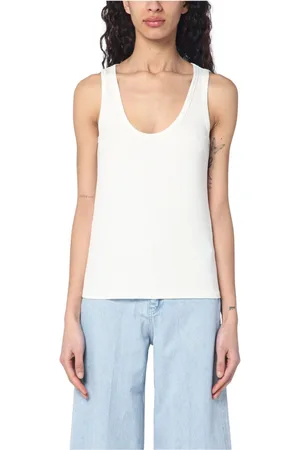 Calvin Klein Dames, Tops, Wit, Maat: L