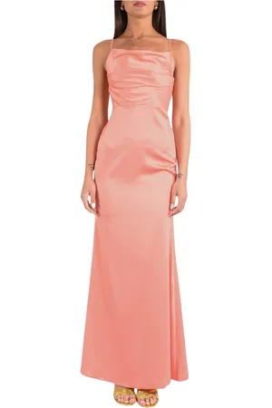 ACTUALEE Dames, Jurken, Roze, Maat: XL Satijn