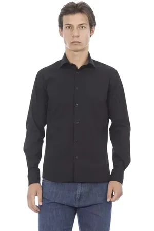 BALDININI Heren, Overhemden, Zwart, Maat: 2XL Katoen