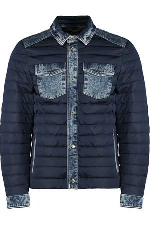 MOORER Heren, Jassen, Blauw, Maat: M Denim