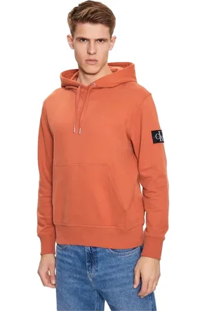 Calvin Klein Heren, Sweatshirts & Hoodies, Oranje, Maat: M Katoen