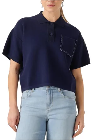 Liu Jo Dames, Tops, Blauw, Maat: L